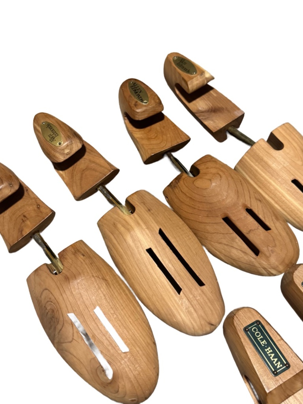 Allen Edmonds Cole Haan Wooden Shoe Trees Size Large Lot of 3 Made in USA - Picture 4 of 5